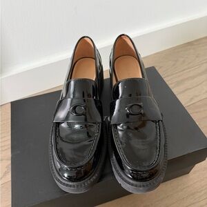 Coach Glossy Black Loafers